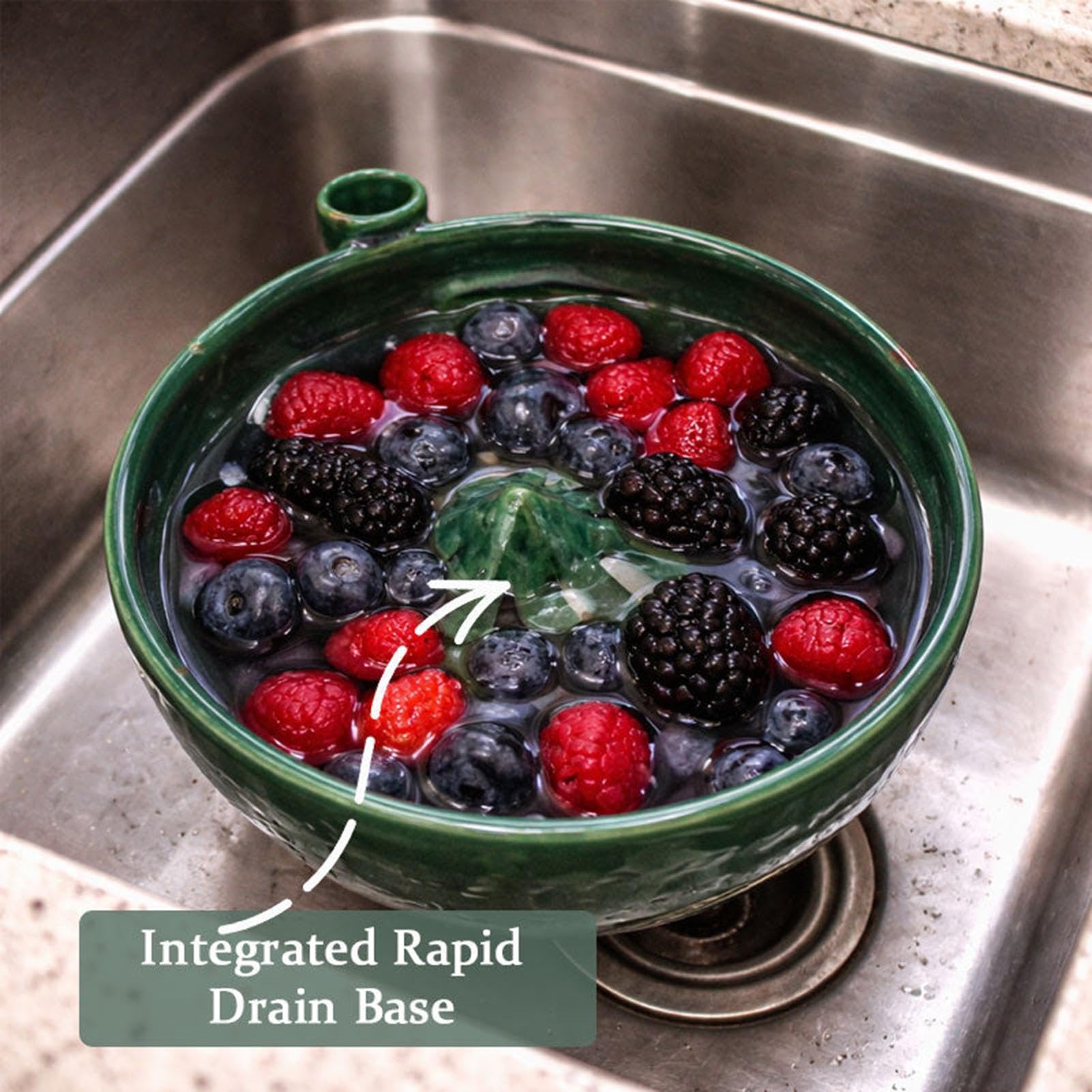 Lavadora giratoria automática de frutas y verduras, cuenco de limpieza de bayas para fresas, uvas y ensalada, limpiador de frutas portátil para cocina, picnic y camping
