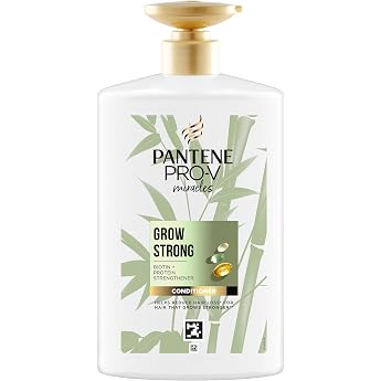 Pantene Pro-V Grow Strong Conditioner with Biotin 1000 ml Pump Dispenser | With protein enhancer, Pro-V Miracles conditioner 