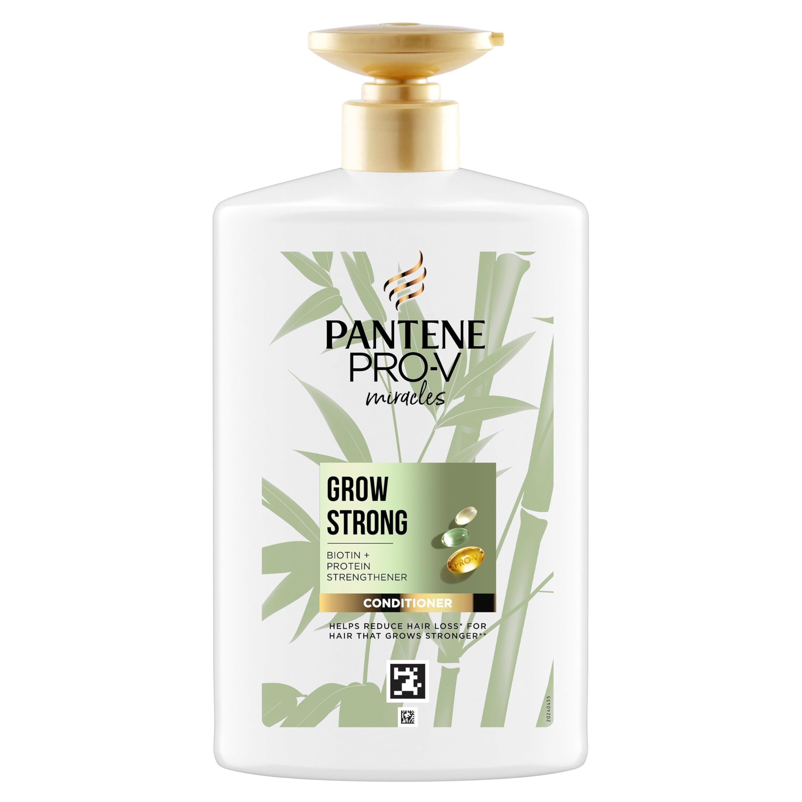 Pantene Pro-V Grow Strong Pflegespülung mit Biotin und Proteinverstärker 1000ml Pumpspender. Pro-V Miracles Pflegespülung Hilft, Haarverlust durch Haarbruch zu Reduzieren. Für Trockenes Haar