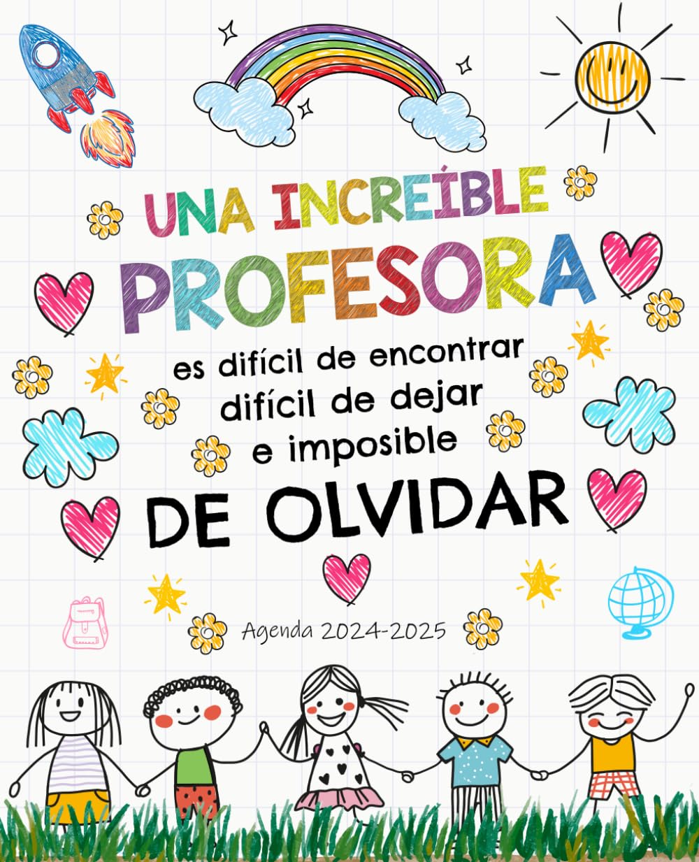 Agenda Regalo Profesora Infantil Primaria: Grande planificador semanal y mensual | cuaderno del profesor | 12 meses | regalo maestra fin de año guarderia
