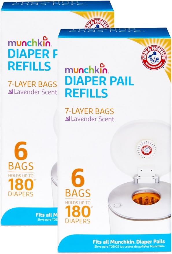 Munchkin Arm & Hammer Diaper Pail Snap with Seal and Toss Refill Bags