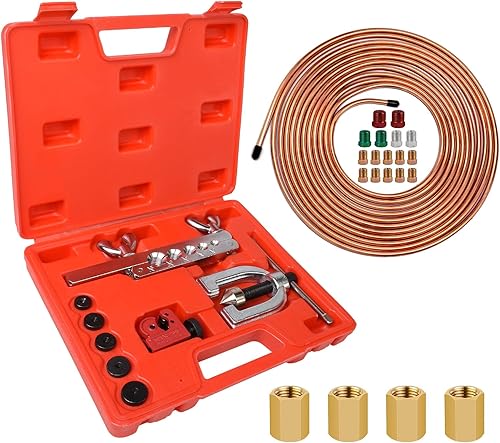 Miniatura 8 de Línea de freno 316  Kit de tubos de freno 316 de 25 pies, revestimiento de cobre, tubo flexible para frenos hidráulicos, sistema de transmisión de