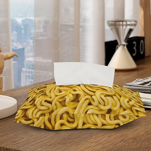 Miniatura 7 de Ramen fideos textura caja de pañuelos cubierta decorativa para baño