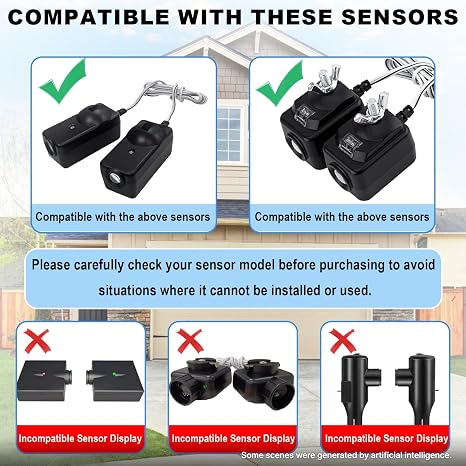 Garage Door Sensor Sun Shield Protector 2 Pack | Compatible with Liftmaster Chamberlain Garage Door Sensor 41A5043 801CB-P 820CB,Easy Install,Stop the Sun from Interfering