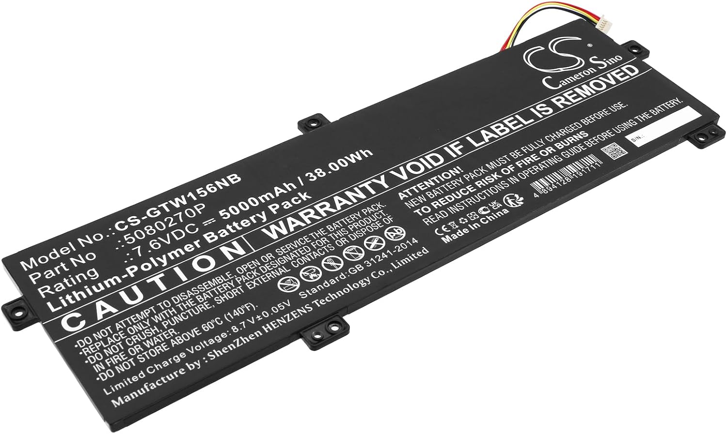 Battery Replacement for Gateway GWTN156-11BK U3576127 U3576127PV U3576127PV-2S1P 5080270P