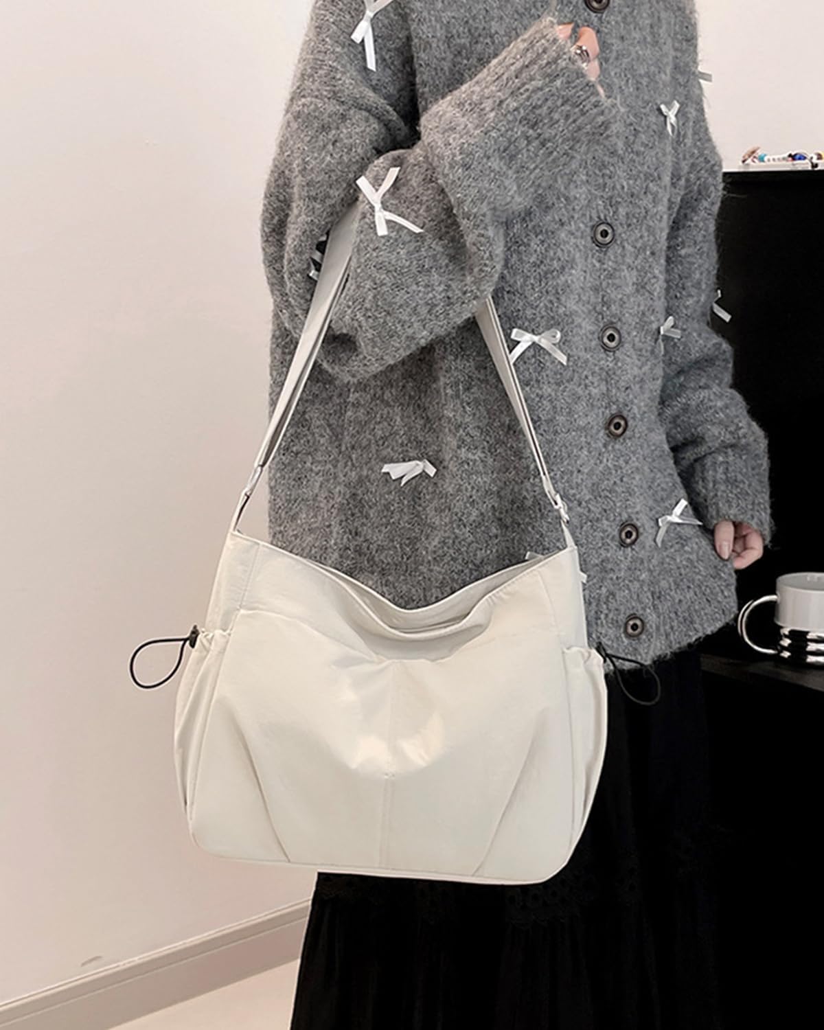 Nylon Tote Bag Hobo Crossbody Shoulder Bag for Women Handbags Large Travel Purses Messenger Bag Casual Work Bag - Image 3