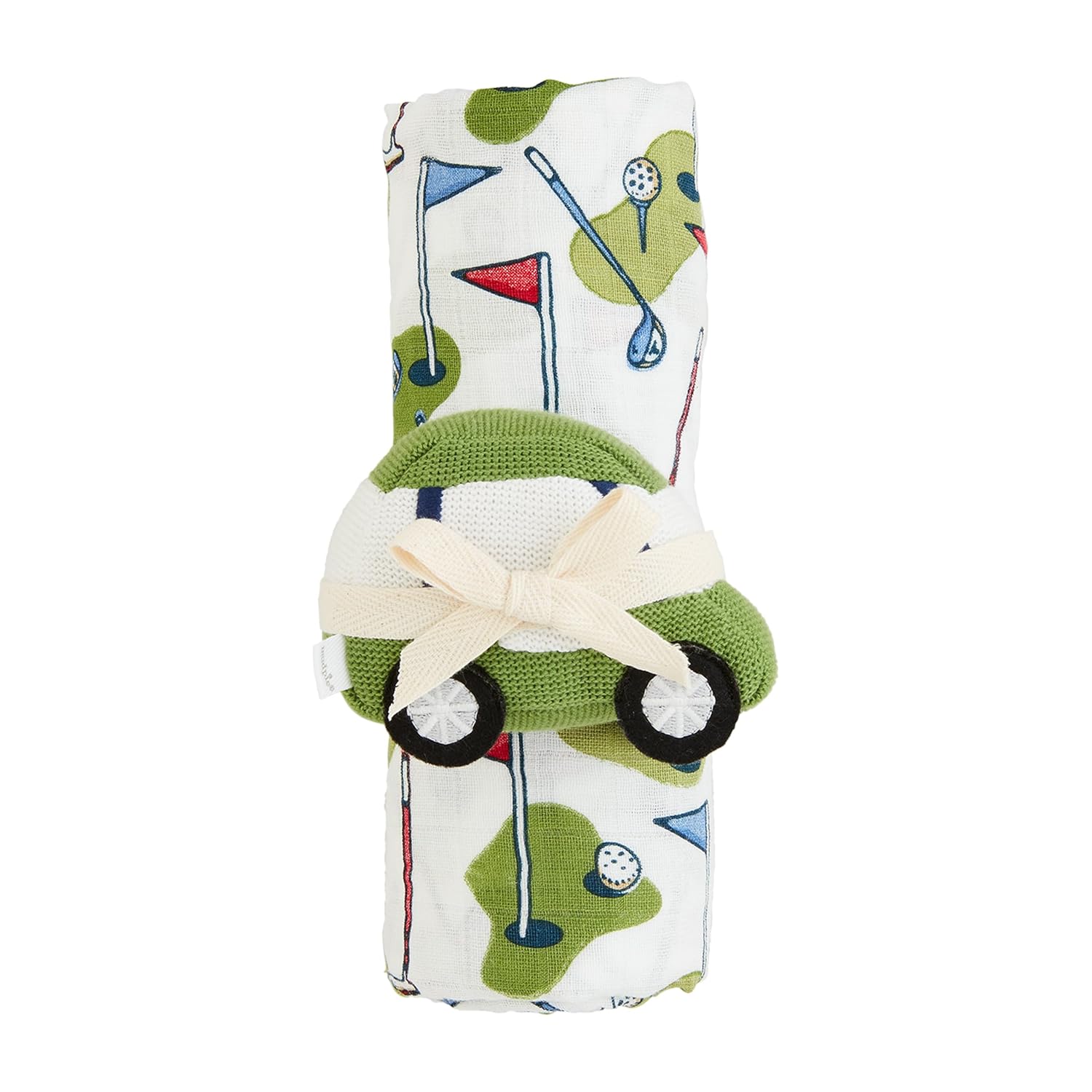 MUD PIE SWADDLE & RATTLE SET - DINO MITE main image 1