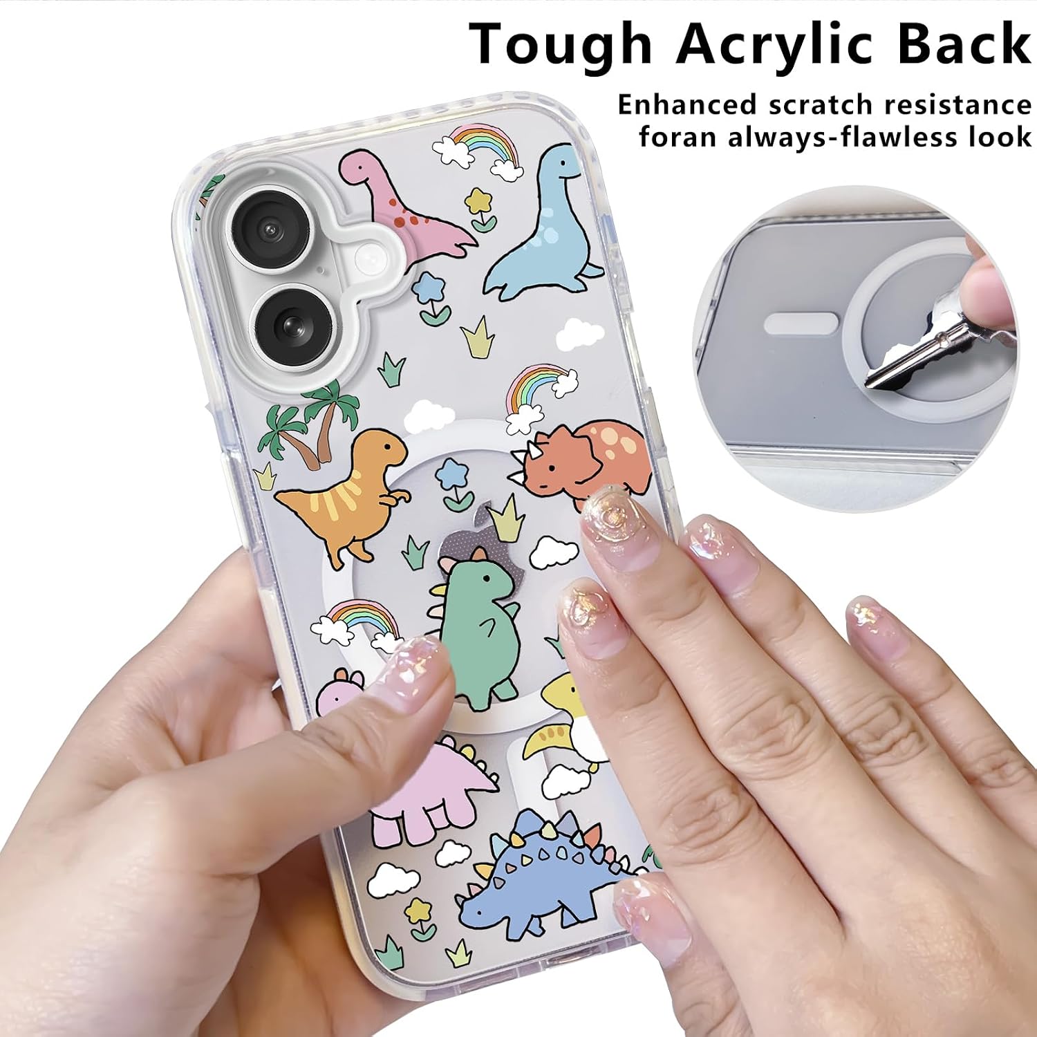 Little Dinosaur for iPhone 17 Case, Clear, MagSafe