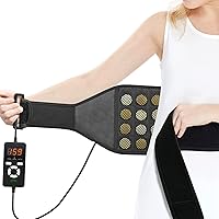 Vista 1 de UTK Almohadilla térmica para aliviar el dolor de espalda baja almohadilla térmica infrarroja lejana con piedra preciosa natural cinturón