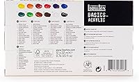 Vista 12 de Liquitex BASICS Acrylic Paint Set, 12 x 22ml (0.74-oz) Tube Paint Set