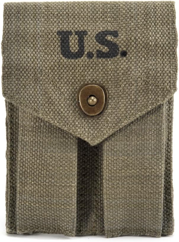 WW2 Style Model 1911 45 AUTO Double Magazine Pouch Marked JT&L 1944