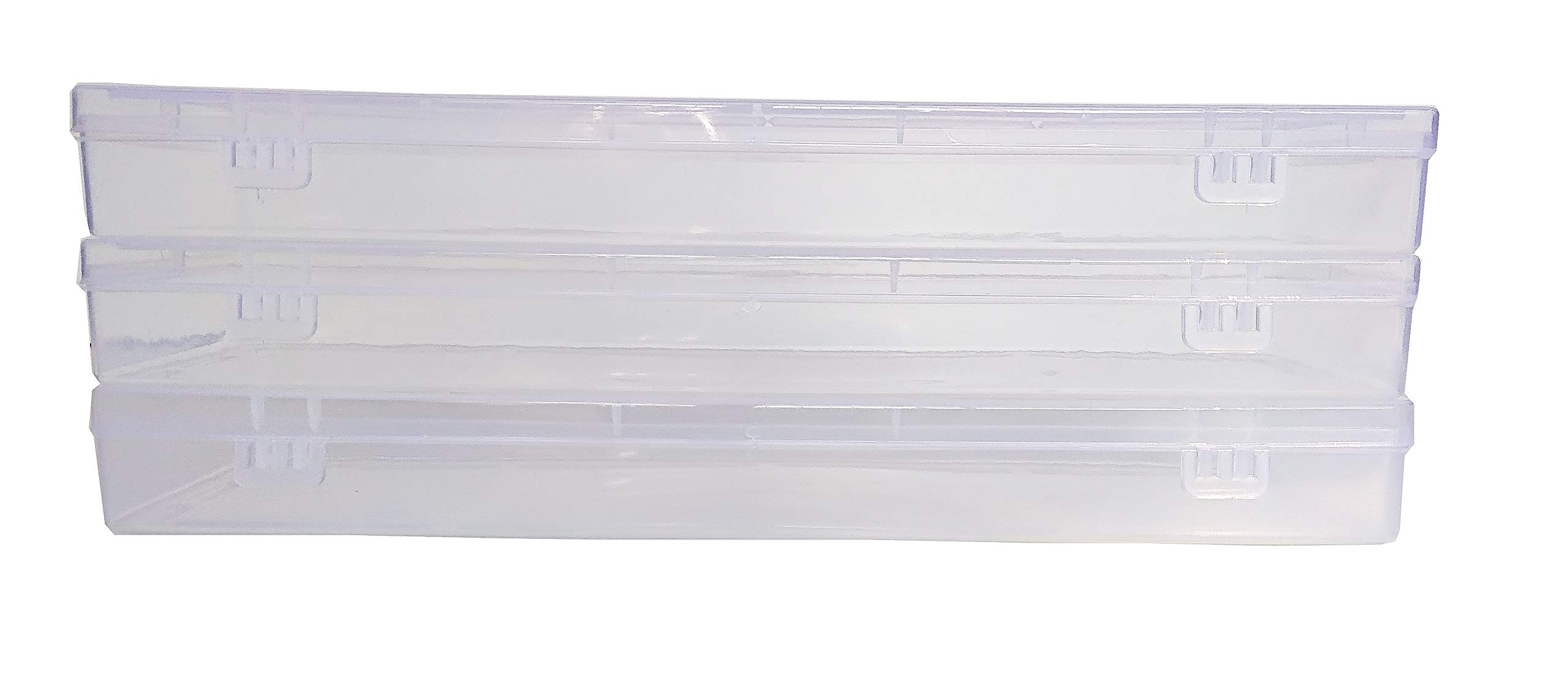clear plastic long storage boxes size 13x3.25x1.3 in (Set of 3)-image-26