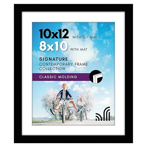 Americanflat 10x12 Picture Frame with Shatter-Resistant Glass - Use as