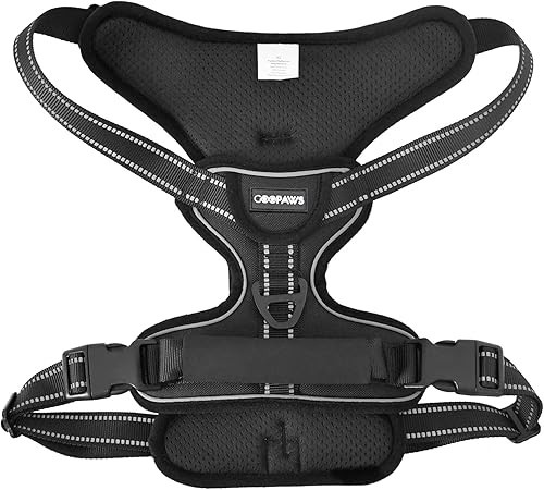 Miniatura 121 de Arnés acolchado reflectante para perro, ligero antidesgarros, arnés ajustable para mascotas al aire libre para perros pequeños, medianos y grandes