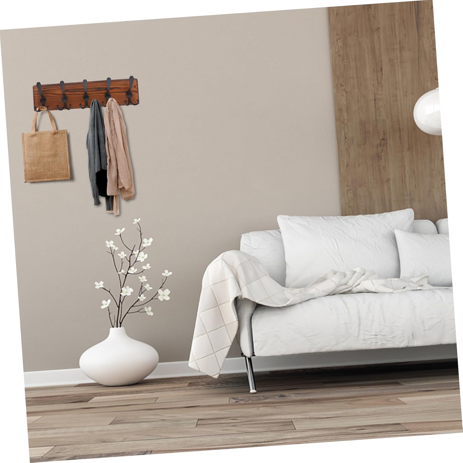 Coat Rack Hooks Wall Mount Key Holder Robes Hook Heavy Duty Wall Mount Mail Organizer