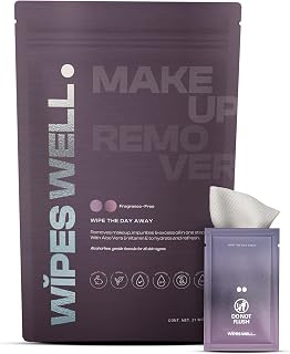Makeup Remover Wipes with Aloe Vera & Avocado Oil | 21 Count | Facial wash | Individually Wrapped Face Wipes, Travel Size, Purse Essentials, Removes Waterproof, Make Up Remover, Unscented