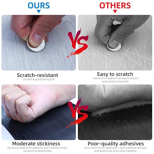 Miniatura 8 de Nefish Suelos de vinilo de lujo con aspecto de madera, azulejos de suelo para despegar y pegar, impermeables, fáciles de cortar, fáciles de cortar,