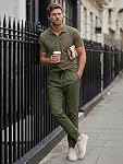 JMIERR Pantalons pour hommes Joggers avec poches Casual Drawstring Twill Chino Pantalon de jogging, coton, sweatpants, pantalons de piste, Randonnée, Stretch, Pantalonnes tapées, Détente, Extérieur, Voyage, Automne