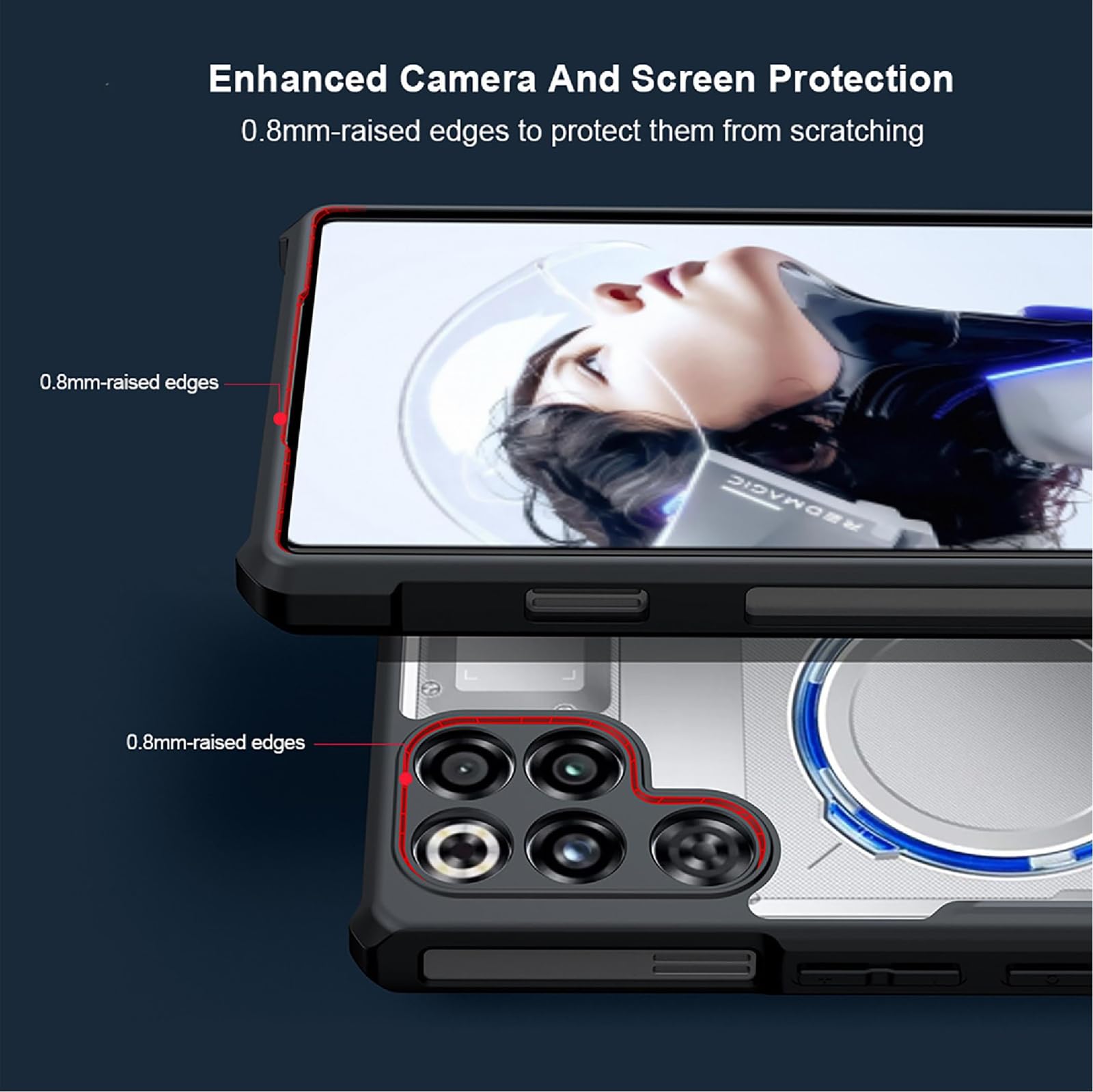 Dipos FLEX 2 Pellicole Protettive Full Cover Per Nubia Red Magic 5G - Antiurto E Trasparente (Made In Germany) - 3