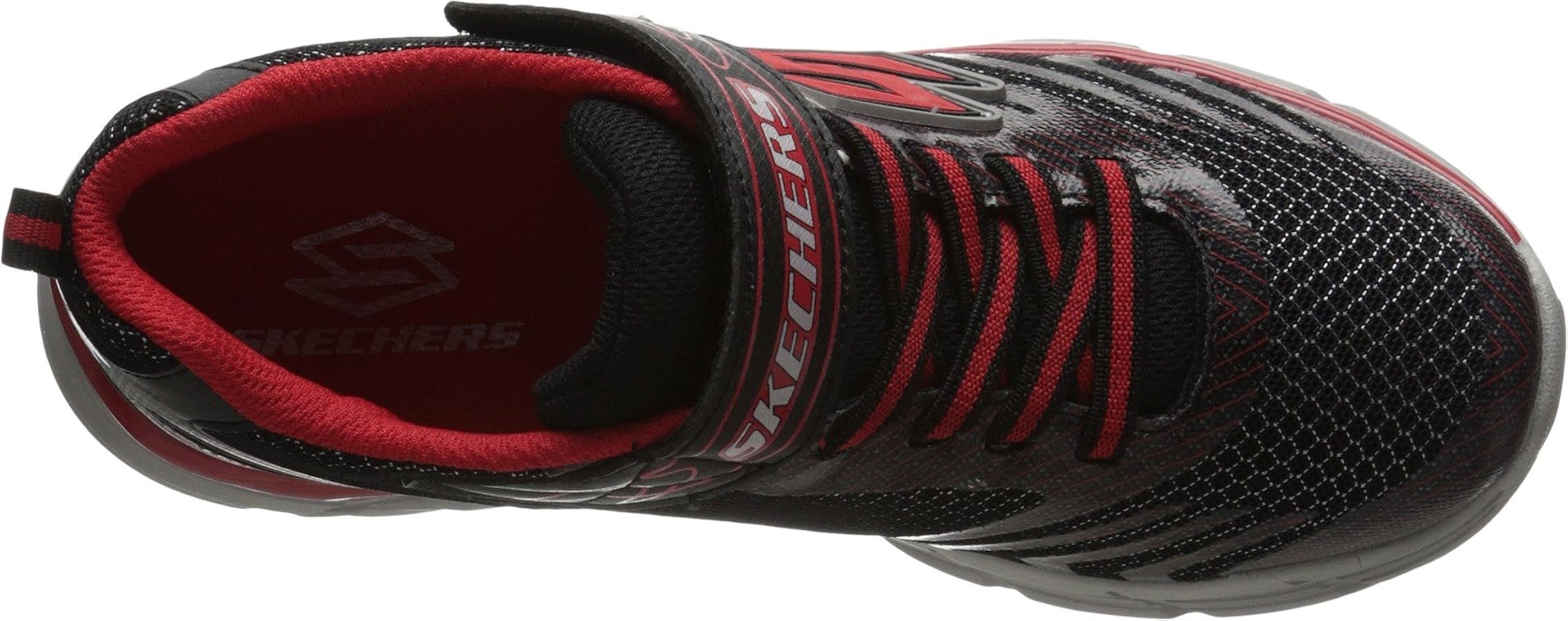 Amazon.com | Skechers Kids Rive Sneaker,Black/Red,11 M US Little