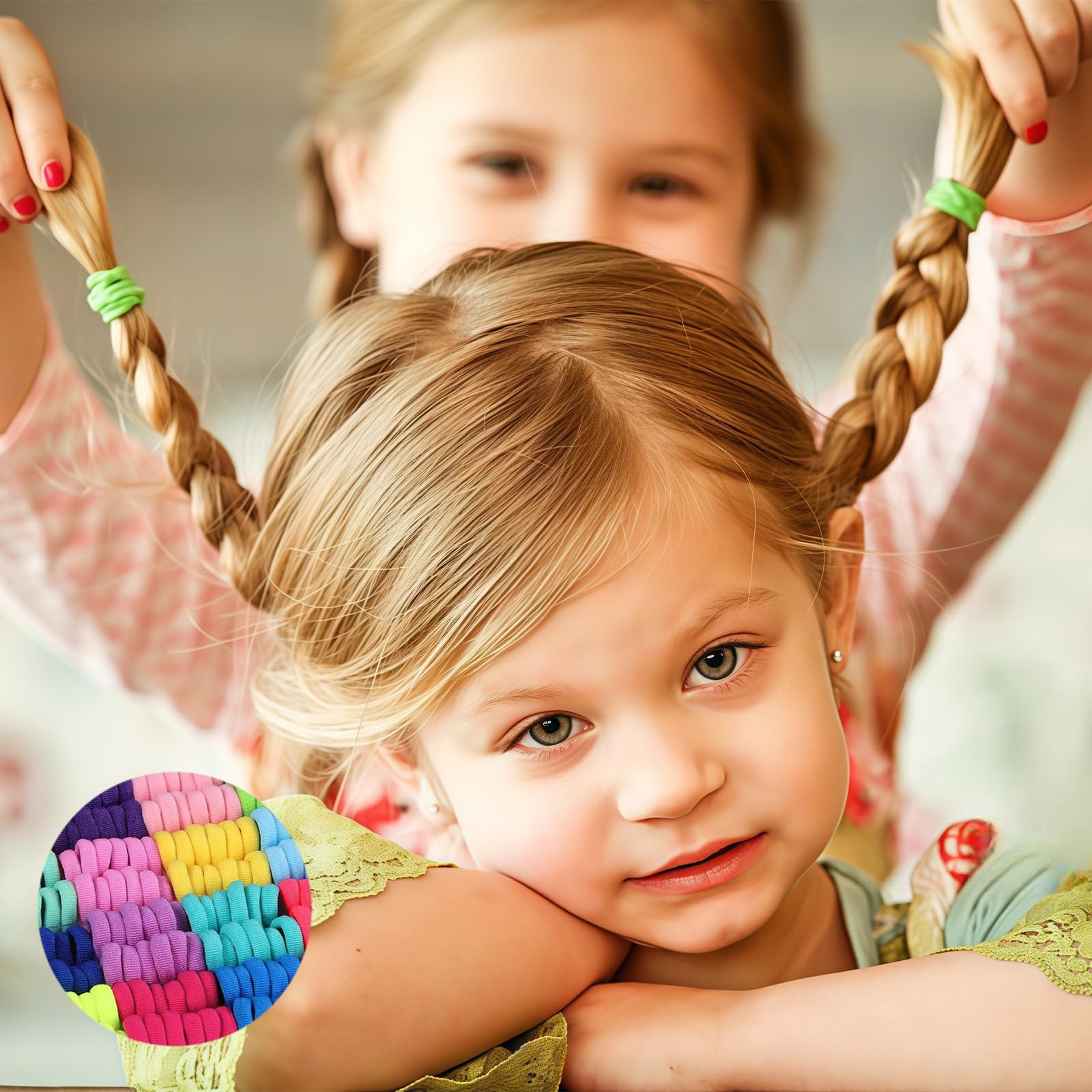 400 gomas elásticas para el pelo para niñas, pequeñas, con caja de clasificación, coloridas, sin costuras, para bebés, muy elásticas, versátiles, para trenzas de niños y viajes, colores mezclados al