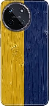 Realme Realme 11 4G ile Uyumlu Silikon K l f, Sar  Lacivert Temal  Desenli, Darbe Emici