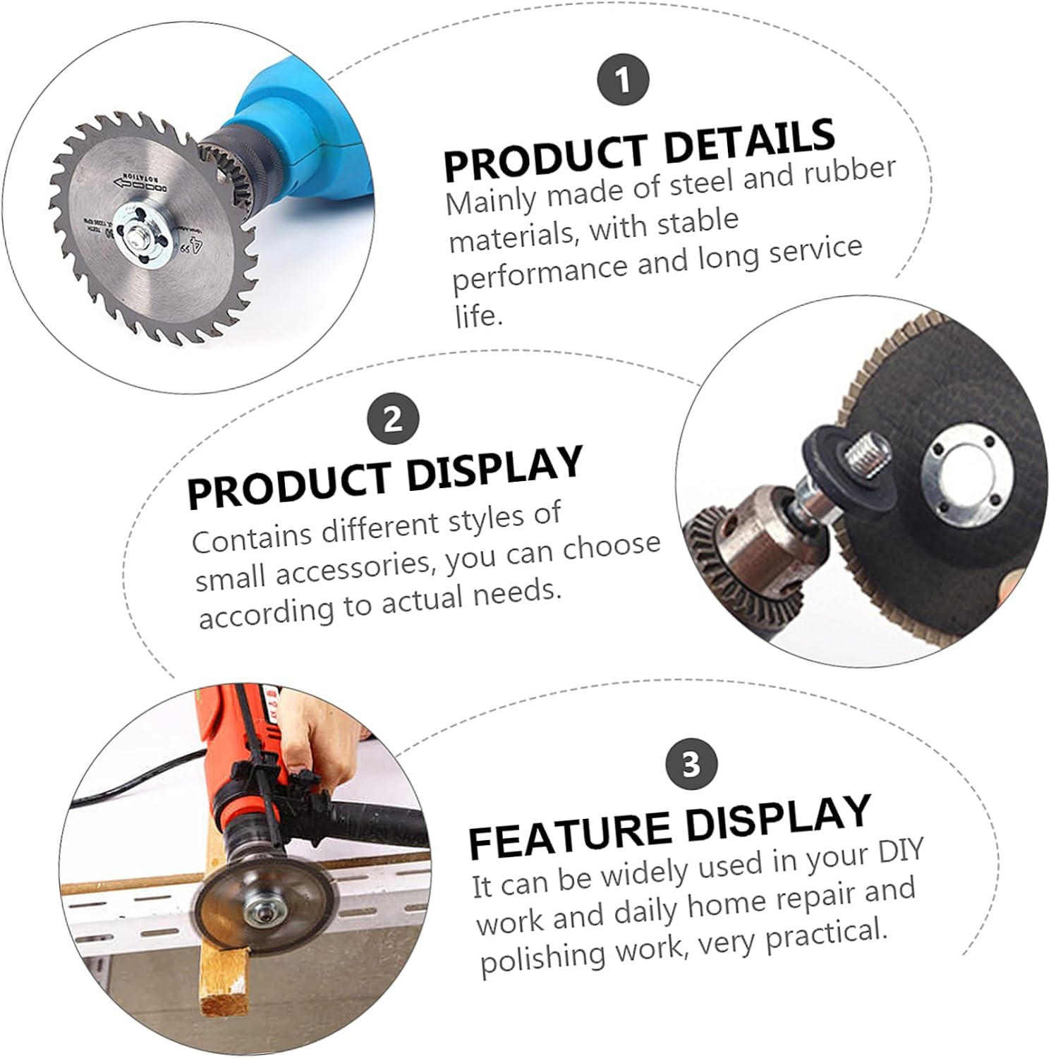 balacoo Professional Drill Accessories 1 Set Angle Grinder Kit Drill Converter for Cutting Polishing Engraving