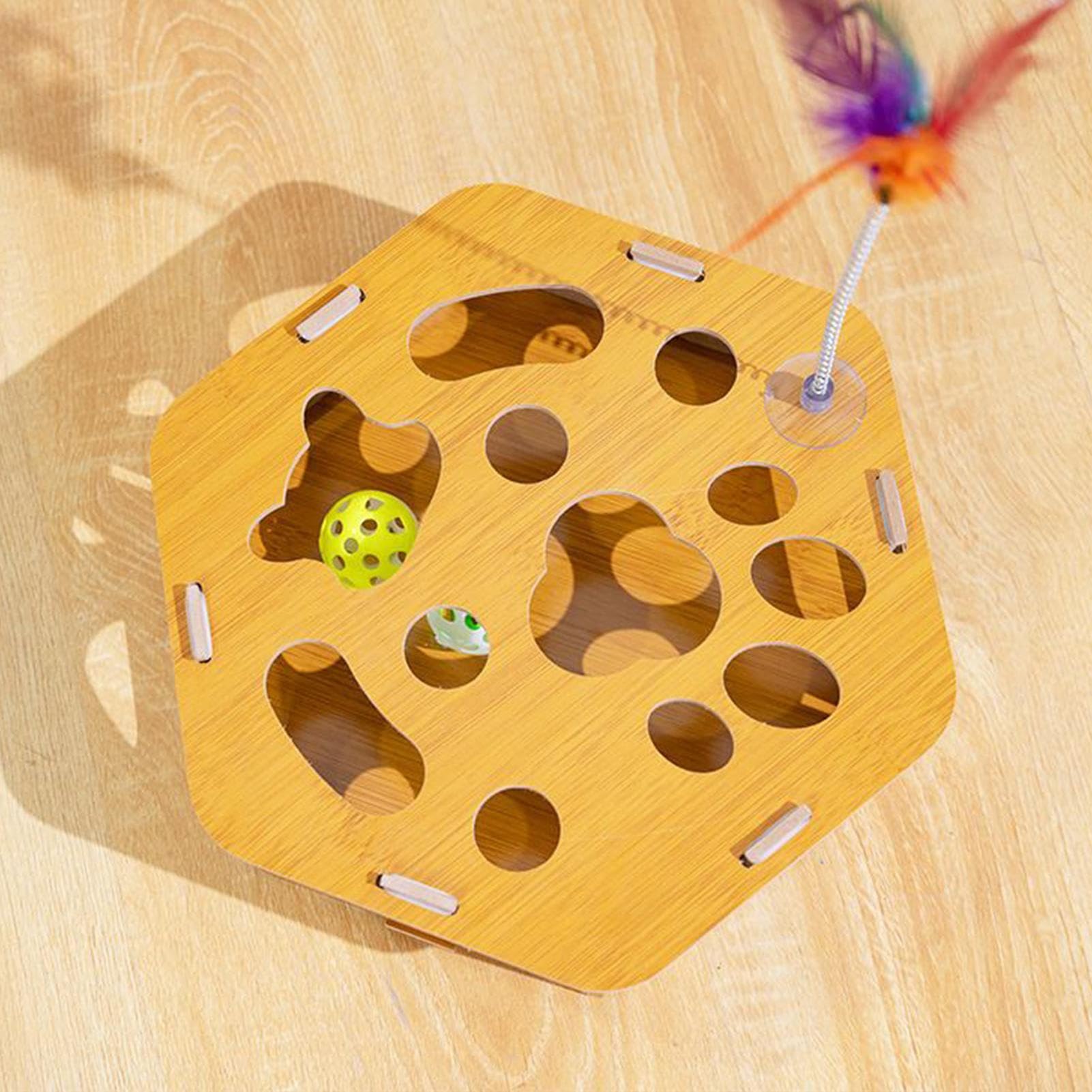 Générique Coffre à Griffoir Puzzle pour Chat Jouet en Bois d'Enrichissement