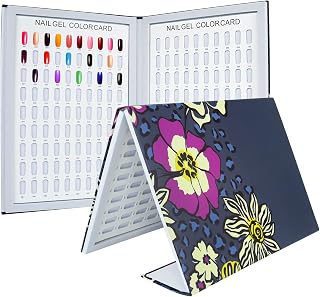 180 Nail Colors Chart Nails Display Book Professional Nail Color Display Card Swatches Samples Cardbook Gel Polish Nail Manicure Studio Practice Design Board for DIY Nail Art Salons Showing