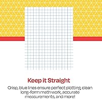 Vista 2 de School Smart Papel cuadriculado, 8-1/2 x 11 pulgadas, regla de 1/10 pulgadas, blanco, 500 hojas