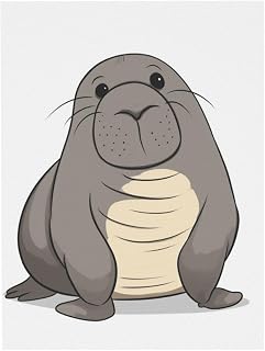 Art Print Poster Walrus Canvas Prints Wall Art Newspaper Aesthetic Canvas Posters Prints Painting for Dorm Bedroom Wall Decor 12x16 inch Unframe Modern Artwork Painting