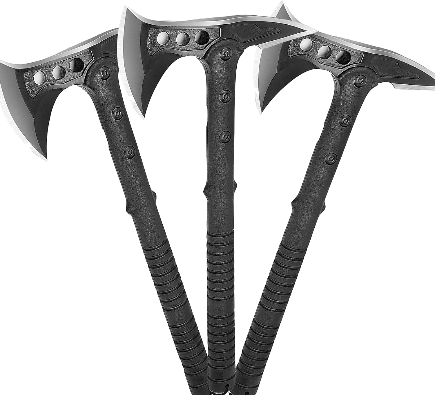 Hitdudu Camping Axe 3Pack, Survival Throwing Hatchet with Sheath, Tactical Tomahawk