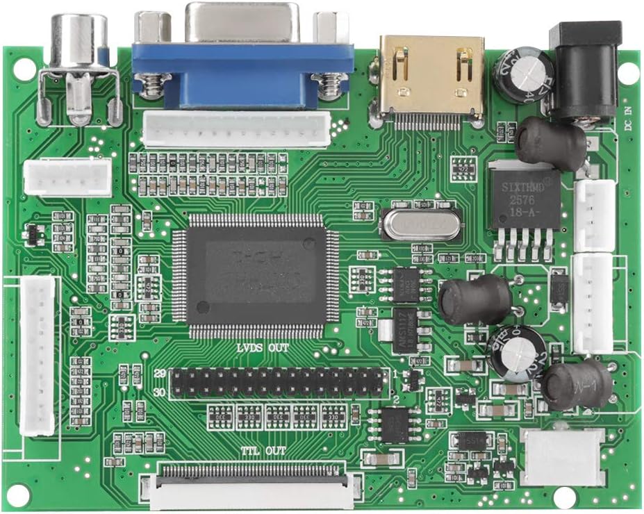 Mugast Inch 1024 x 600 HDMI VGA Monitor Screen LCD TFT Display Kit with Driver Board Monitor for 3/2, Support Plug and Play Function
