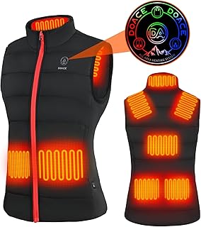 DOACE Upgraded Heated Vest for Men and Women, Smart Electric Heating Vest, Lightweight Heated Jacket (Battery Not Included)