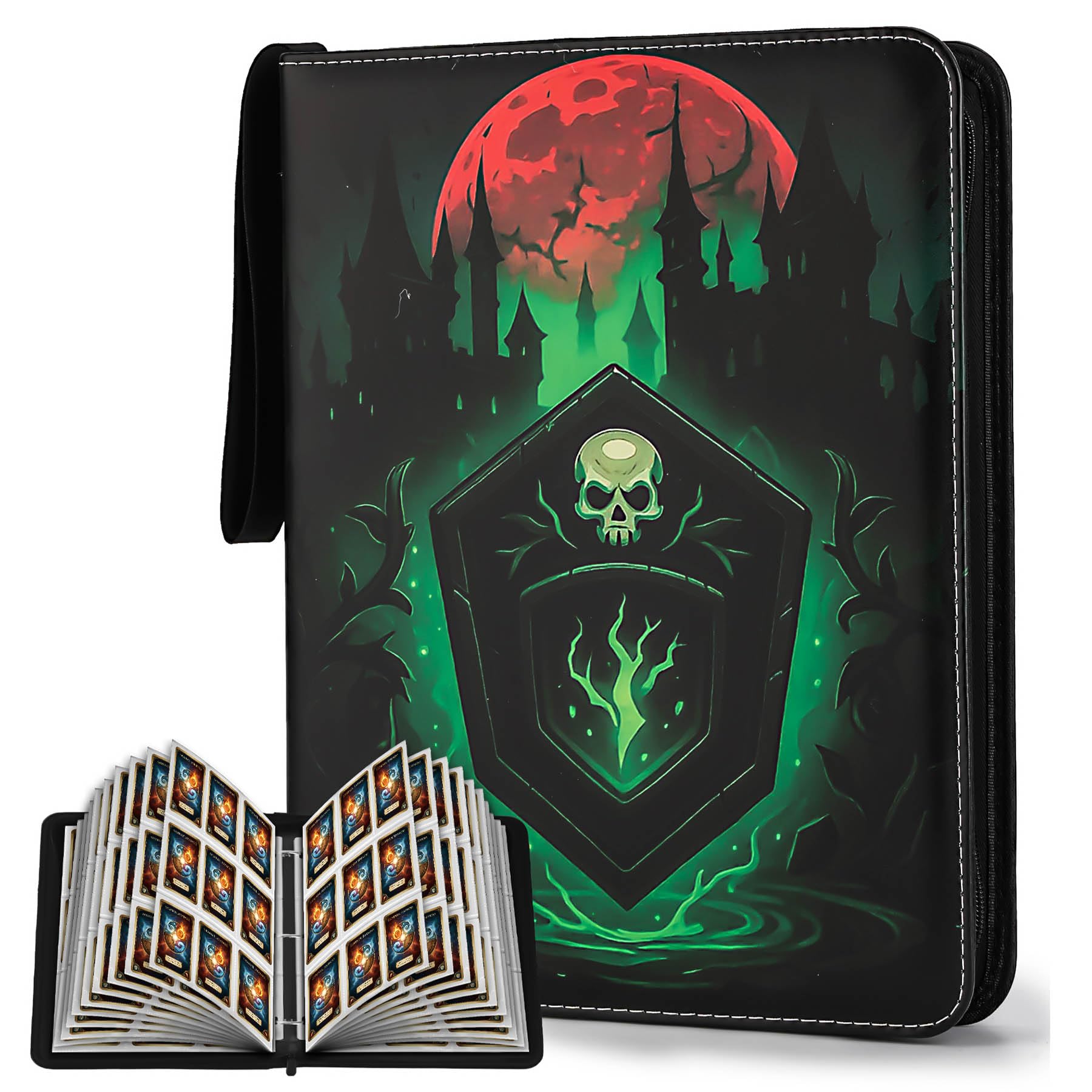 9 Pocket Card Binder for MTG/YGO/PTCG/Game Cards,Holds 720 Cards,Premium Card Collector Book for TCG Players,Toys Gifts for Kids-Green