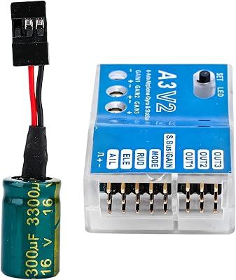 Stabilisateur de contrôleur de vol, contrôleur de vol RC, F50 A 3-Axle Gyro A3 V2 Flight Controller Stabilizer System for RC Fixed-Wing Airplane, RC Model Vehicle Parts & Accs Convient aux débutants