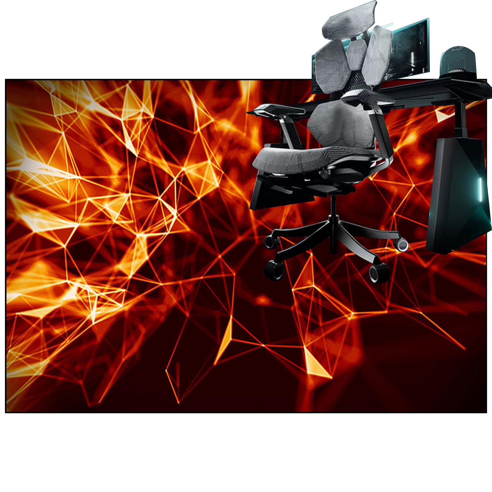 Gaming Dywan Podłogowy Antypoślizgowy Mata Podłogowa Biuro Ochraniacz Podłogowy Dywan Krzesło Z Kołami Mata Krzesła Podłogowe Twarde Podłogi Mata Podłogowa Podłogi Podłogowe 140 x 160 cm