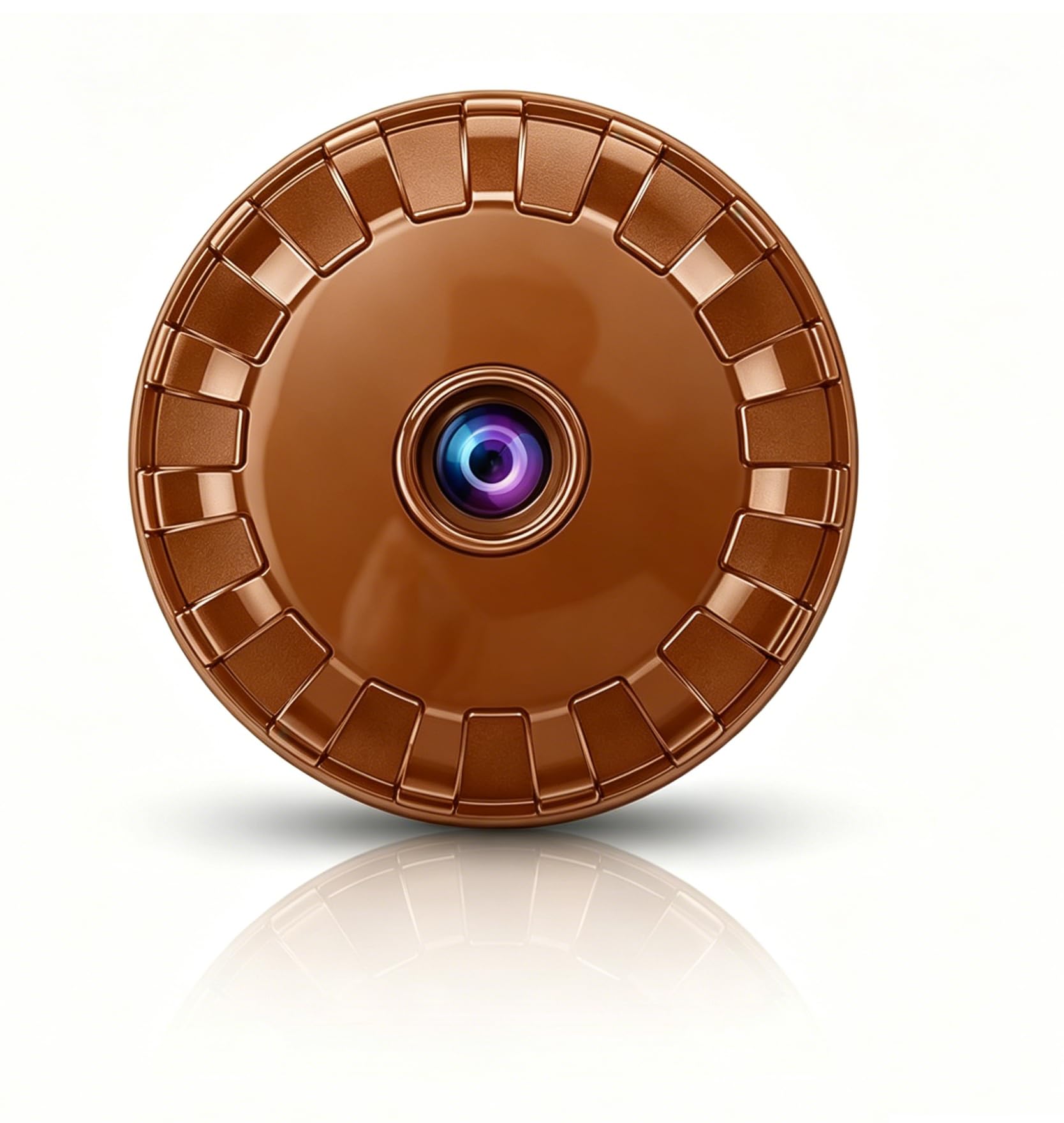 Mini Cámara de Seguridad WiFi, Mejorada Cámara Oculta para Uso Doméstico, con Visión Interior/Exterior para Marrón Brown A/2S