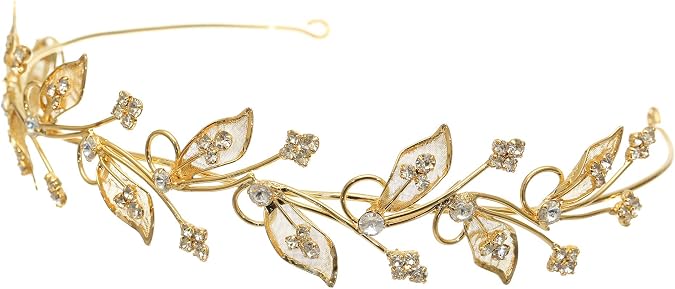 SAMKY Vine Leaf Design Roman Wreath Wedding Tiara Crown