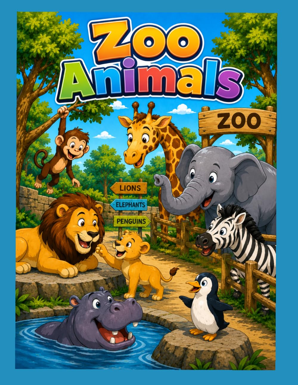 Zoo Animals Coloring Book