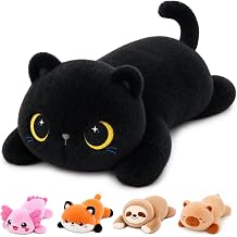Black Cat Weighted Stuffed Animal, Soft Plush Toy Gift27 cm, 0.32 kg