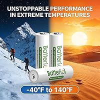 Vista 6 de Baterías de litio AA, baterías dobles A de 3000 mAh 1.5 V de larga duración para cámara Blink, linterna, timbre de video, relojes, control remoto