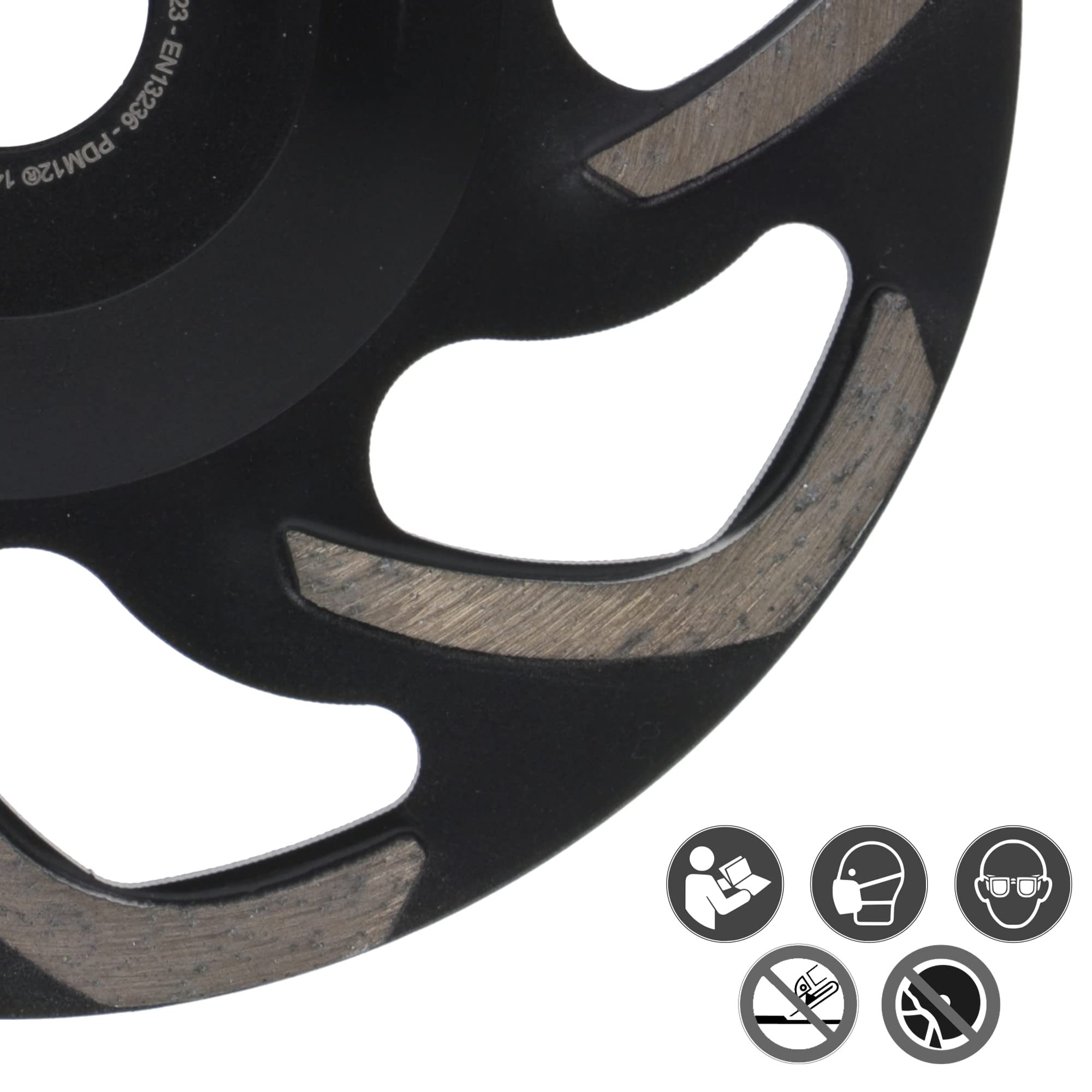 PRODIAMANT Profesjonalna diamentowa tarcza szlifierska beton Boomerang 150 mm x 22,2 ściernica diamentowa 150 mm do betonu, muru, kamienia