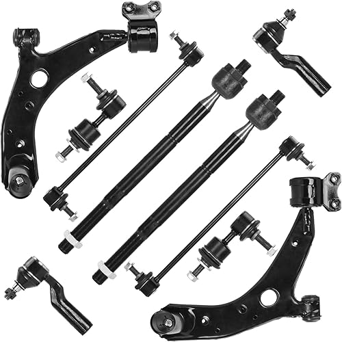 10 brazos de control inferiores delanteros con rótulas + varillas de acoplamiento + eslabones de barra estabilizadora para Mazda 3 2004-2009, Mazda