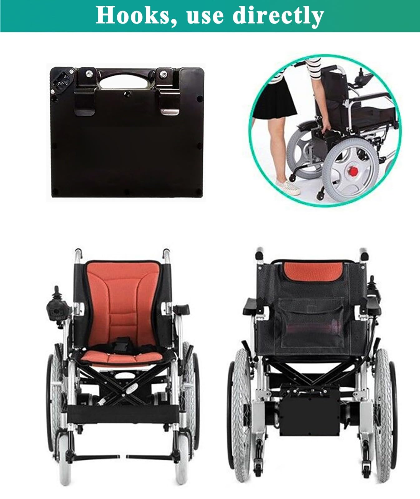 Batería para Silla De Ruedas Eléctrica De 24 Voltios, Paquete De Baterías De Litio Recargables De 24 V 10 Ah 12 Ah 15 Ah 20 Ah con Cargador Y Conector Anderson Rojo.