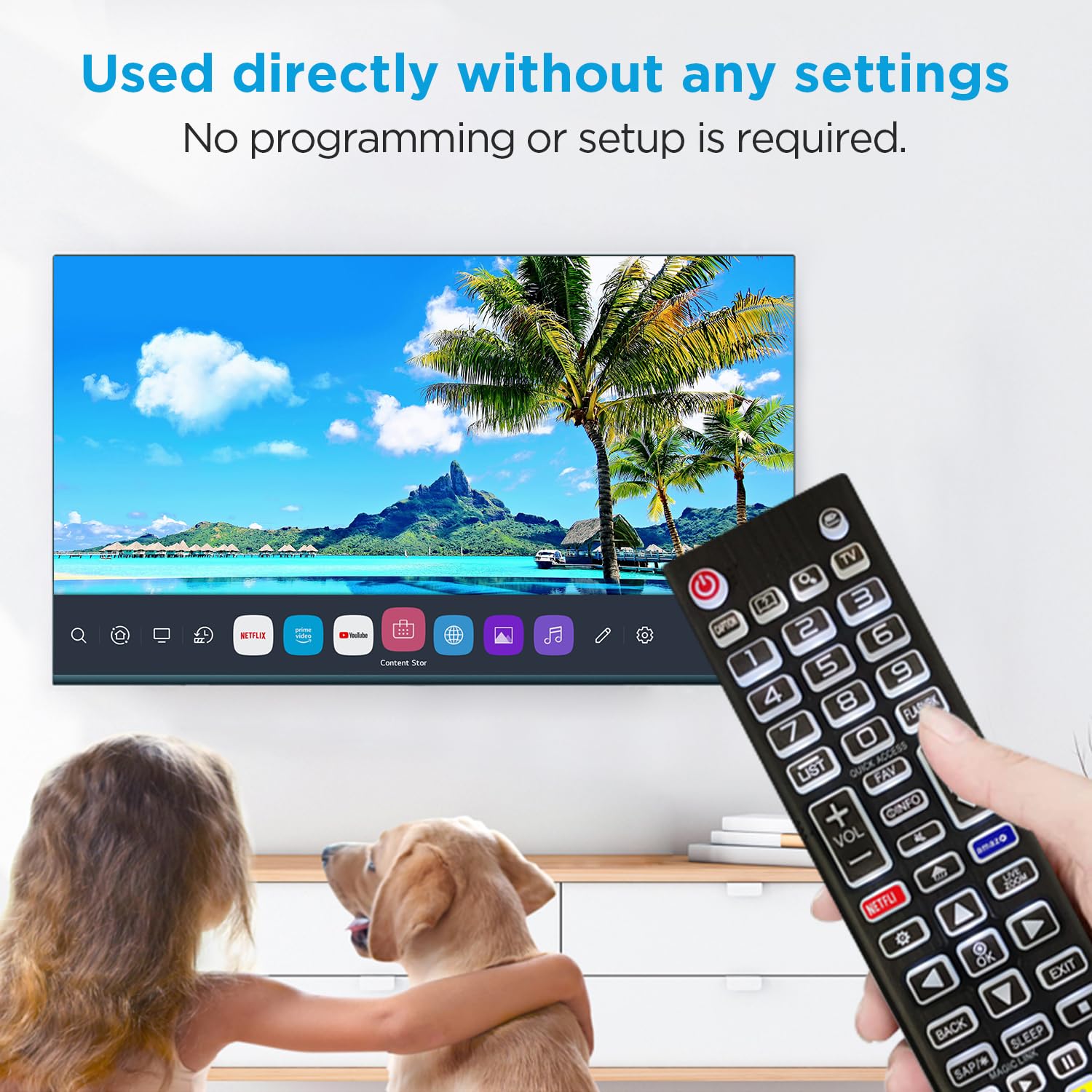 Zamienny podświetlany pilot zdalnego sterowania do LG Smart TV, do telewizorów LG LCD LED HD UHD OLED QNED NanoCell 4K 8K Series (wszystkie przyciski podświetlane)