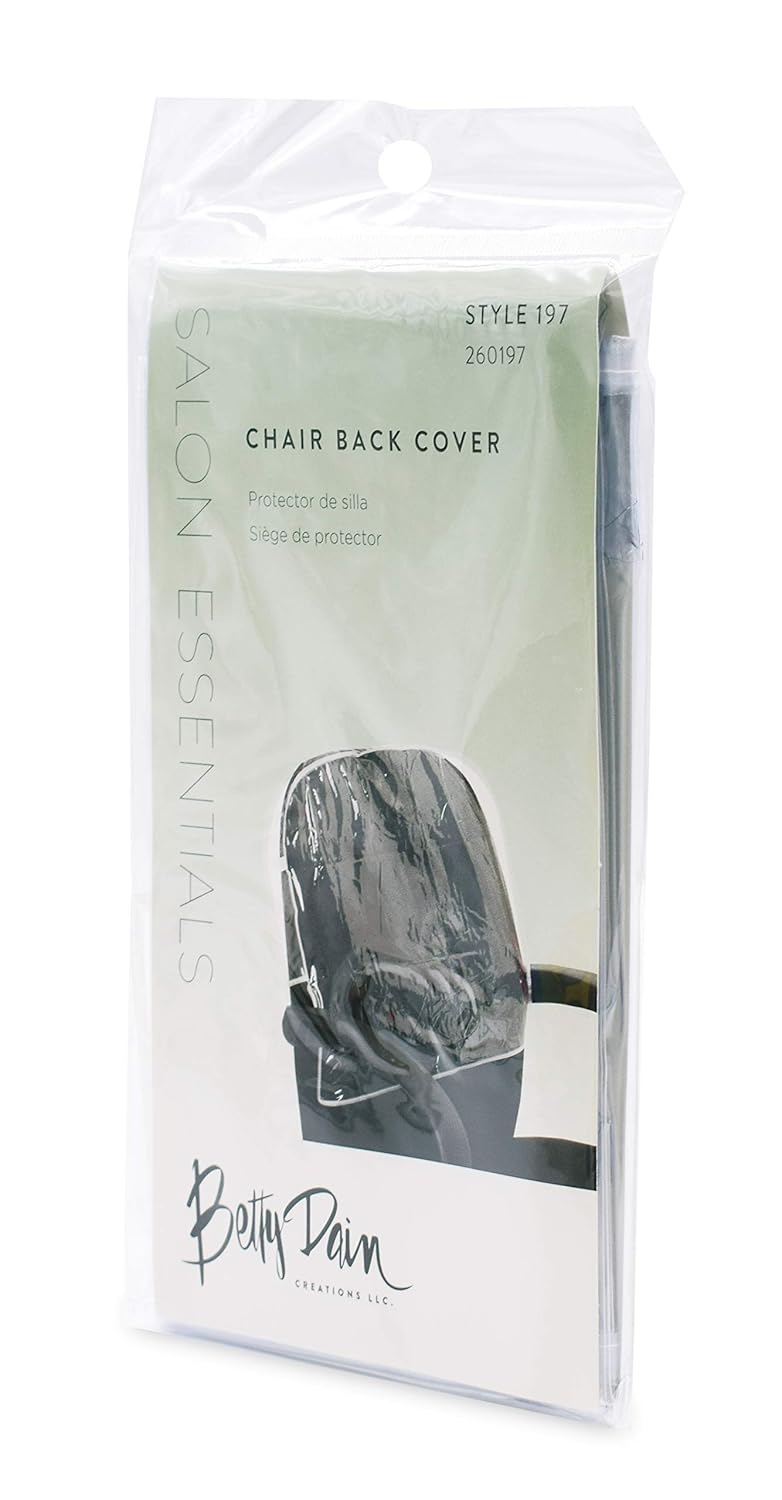 Betty Dain Deluxe Chairback Cover, Prevents Damage to Spa/Salon Chair Upholstery from Stains, Chemicals, Moisture, and Wear, Square, Fits Most Salon Chairs, Durable Vinyl, Black: Beauty