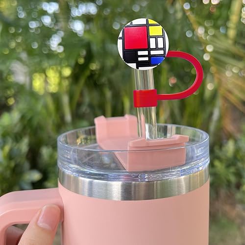 Miniatura 4 de IOKUKI Fundas de popote de silicona para vaso Stanley 20 de 30 y 40 onzas, tapas de popote de 0.394 in04 pulgadas, tapa para todos los popotes de