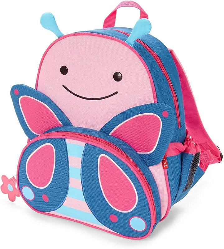 Mochila para niños pequeños, zoológico preescolar de 3 a 4 años, mariposa