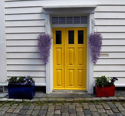 Miniatura 5 de Plantas falsas colgantes, 4 piezas de hojas de eucalipto sintéticas, plantas de vid vegetales, plantas de hiedra falsa, decoración de habitación,